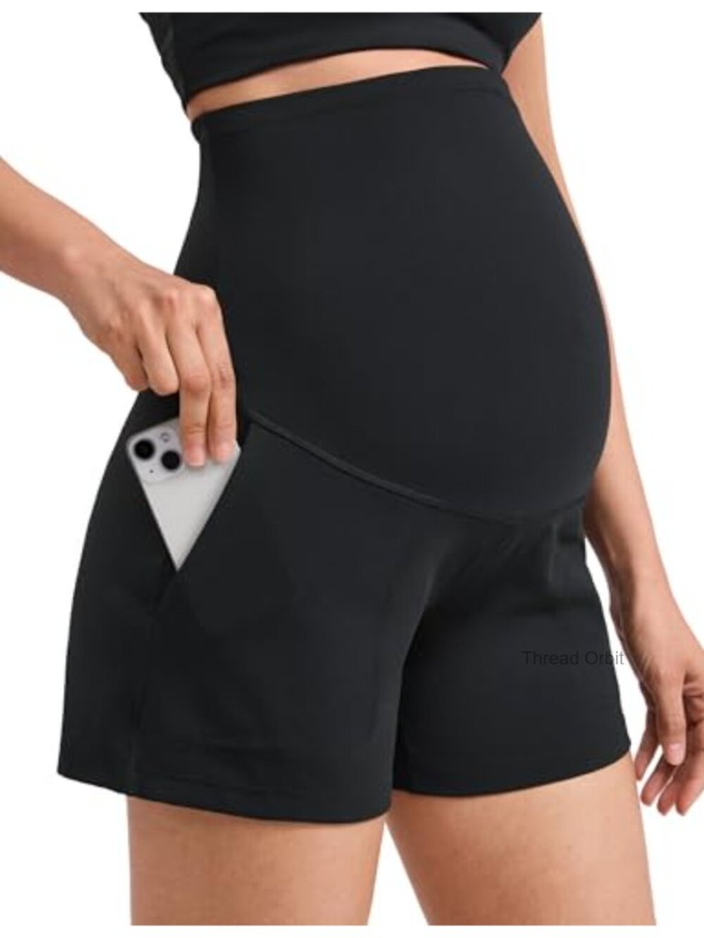 Maternity Linerless Casual Shorts 4" High Rise Yoga Lounge